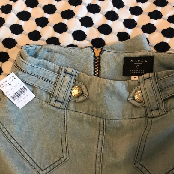 Barney’s New York- Maison Mayle Denim Pencil Skirt - Picture 5 of 7